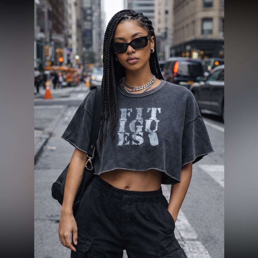 Vintage Fitigues cropped sweatshirt top XL